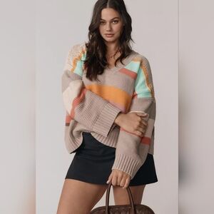 Anthropolgie Daily Practice Beach Daze Chunky Oversized Sweater